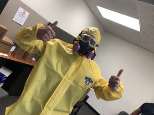 A Mold Cleanup Technician After a Successful Job